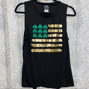 NWOT Modern Lux Shimmery Shamrock Muscle Tank